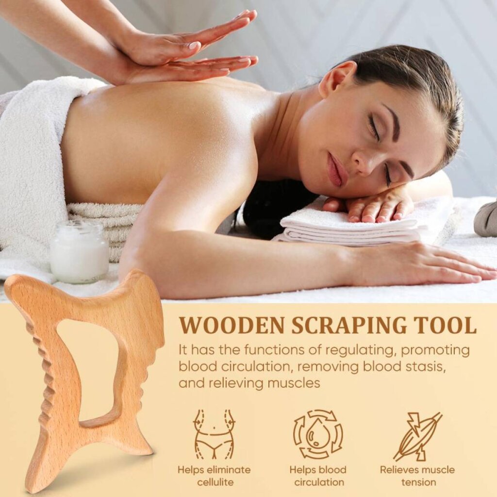 Gua-sha din lemn Multifunctională - imaginea 8