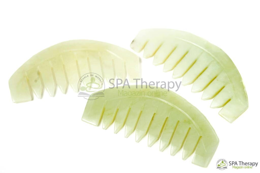 Gua-Sha Pieptene din Nefrit - imaginea 4
