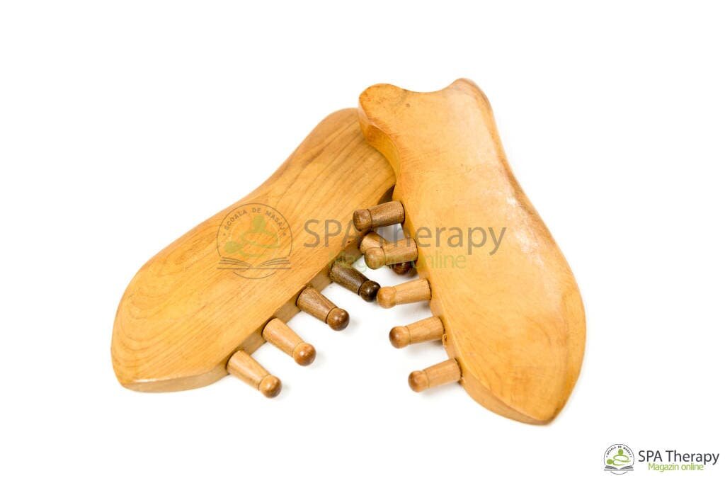 Gua-sha pește din lemn cu zimți - imaginea 4