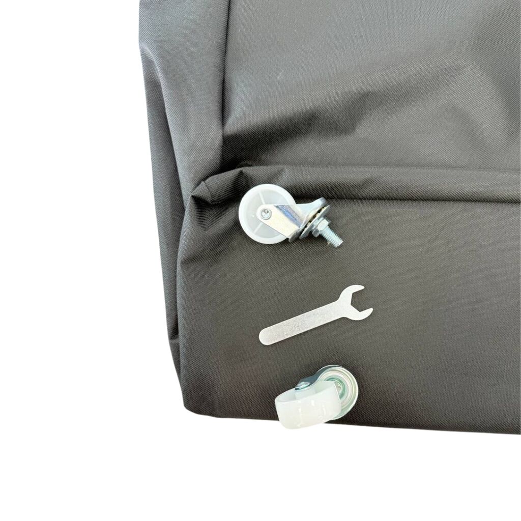 Masă de masaj portabilă, 2 secțiuni (dimensiuni 185 x 65 cm/lemn dur) eco piele, spuma de 4cm Oranj, Husa Transport cu roți. - imaginea 19