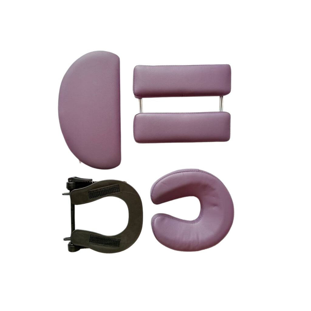 Masă de masaj portabilă, 2 secțiuni (dimensiuni 185 x 65 cm/metal)  eco piele, spuma de 4cm, Violet, Husa Transport cu roți. - imaginea 14