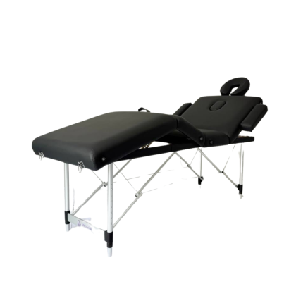 Masă de masaj 4 sectiuni (dimensiuni 185 x 65 cm/metal) Negru,Husa Transport.