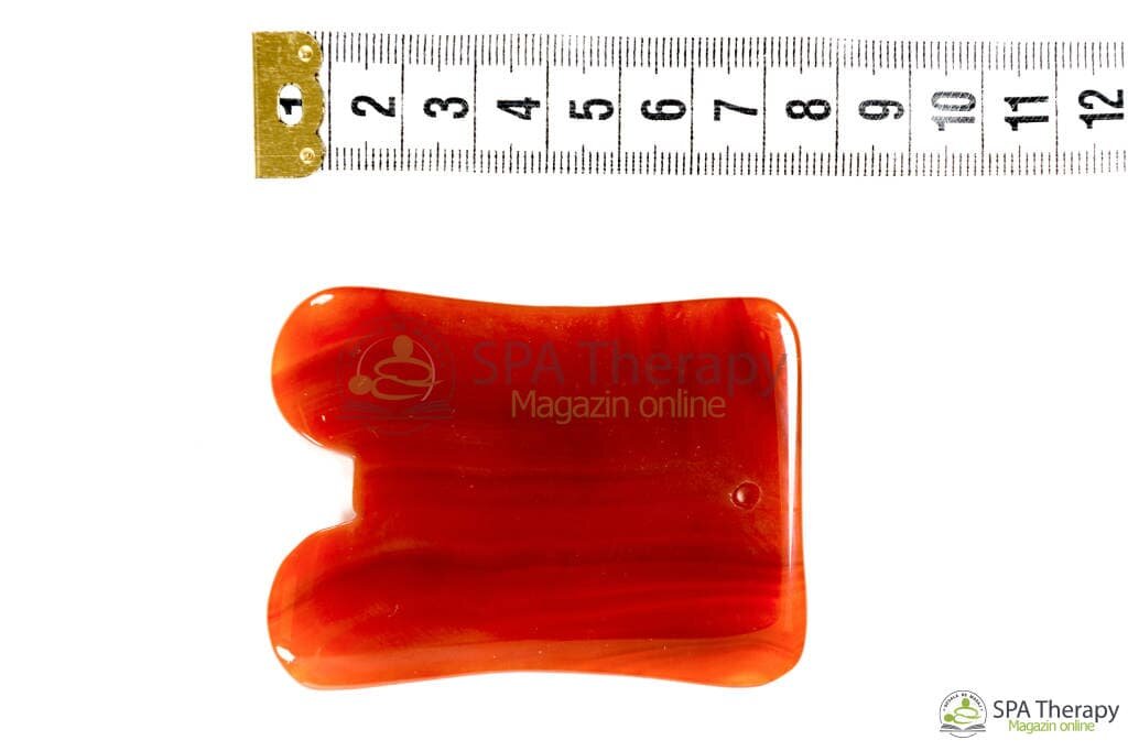 Gua-Sha din Agat cu bordure - imaginea 2
