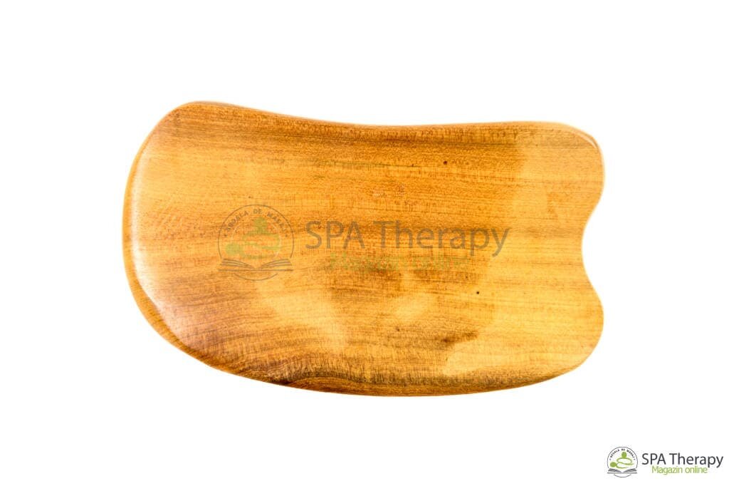 Gua-Sha din lemn oval