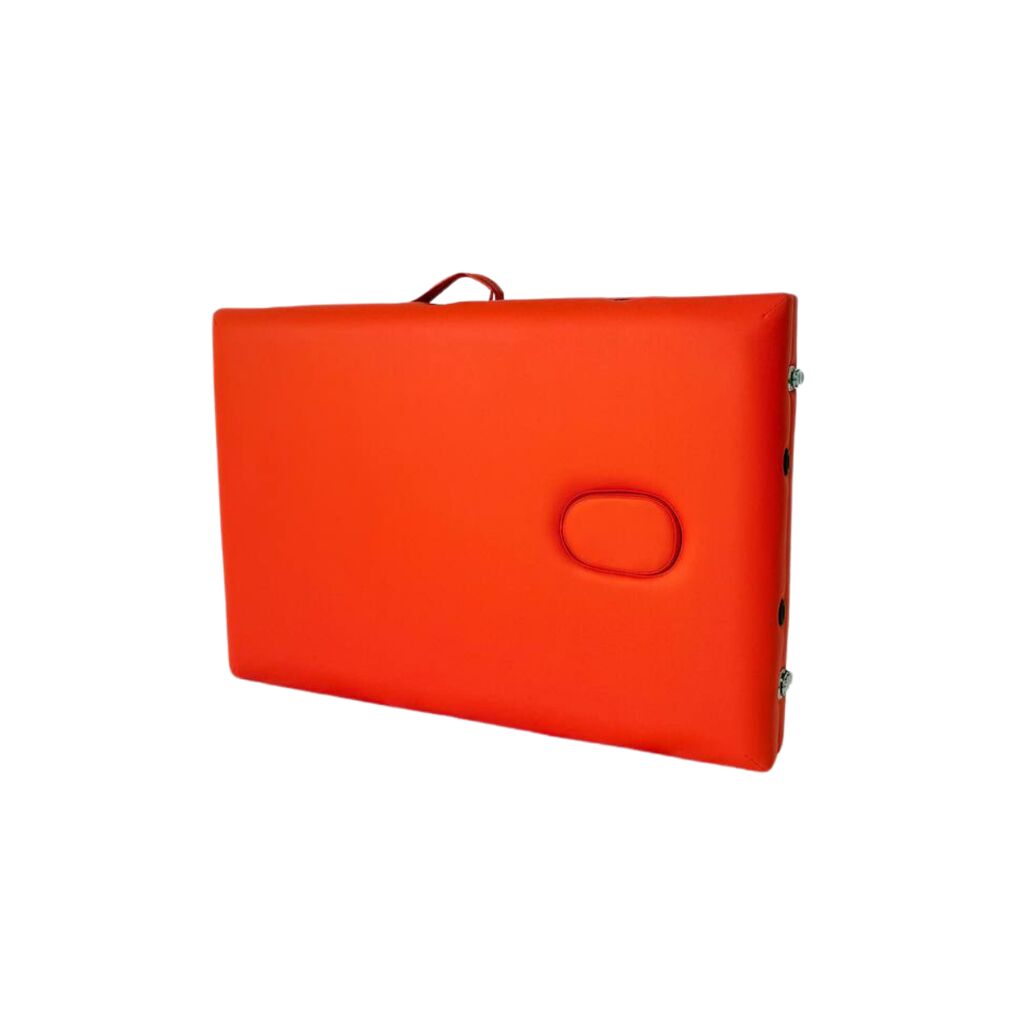 Masă de masaj portabilă, 2 secțiuni (dimensiuni 185 x 65 cm/metal)  eco piele, si 4cm de spuma Oranj, Husa Transport cu roți. - imaginea 5