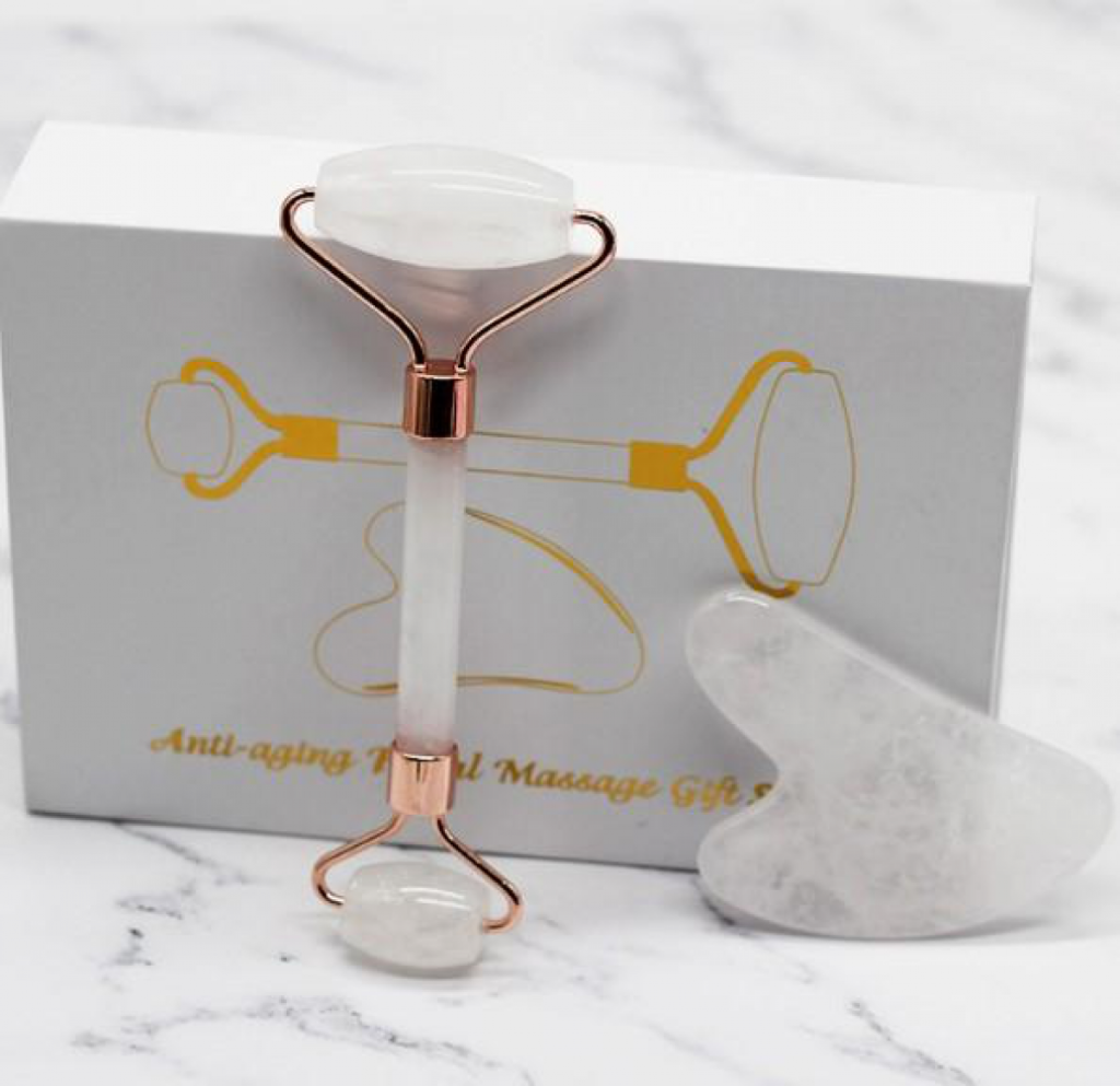 Set facial din piatră naturală (Cristal)