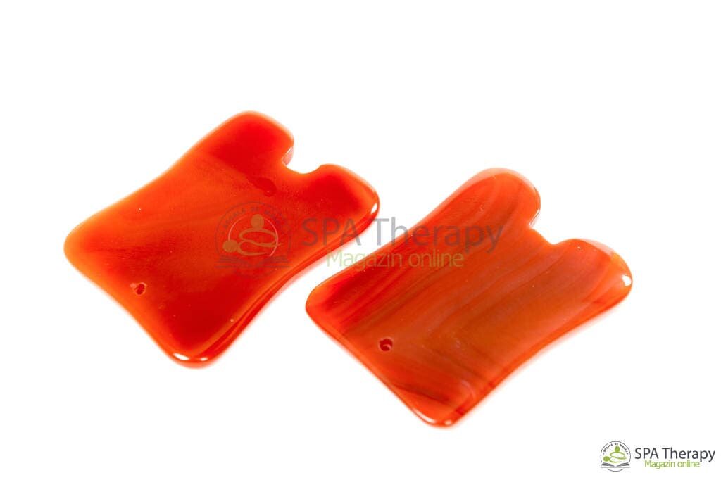 Gua-Sha din Agat cu bordure - imaginea 4