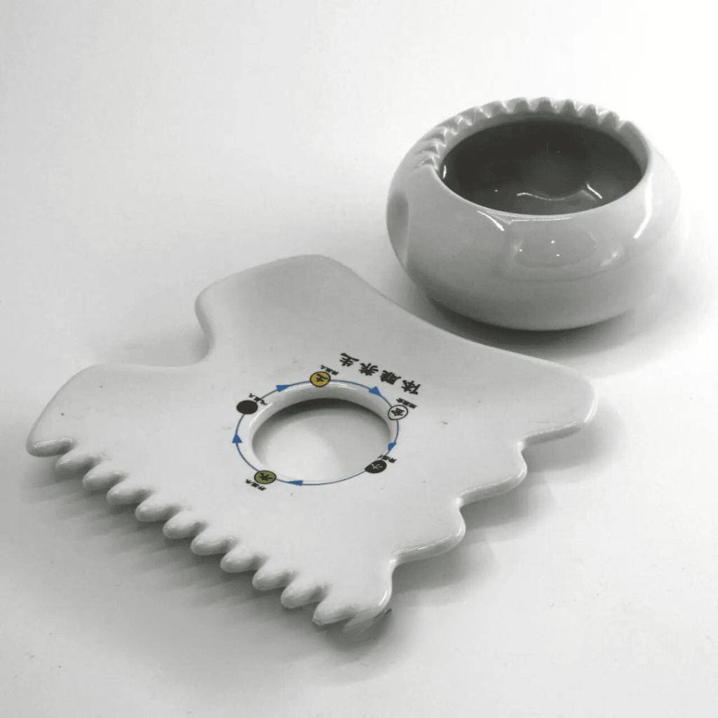 Gua-sha set „5 Elemente” (ceramica)